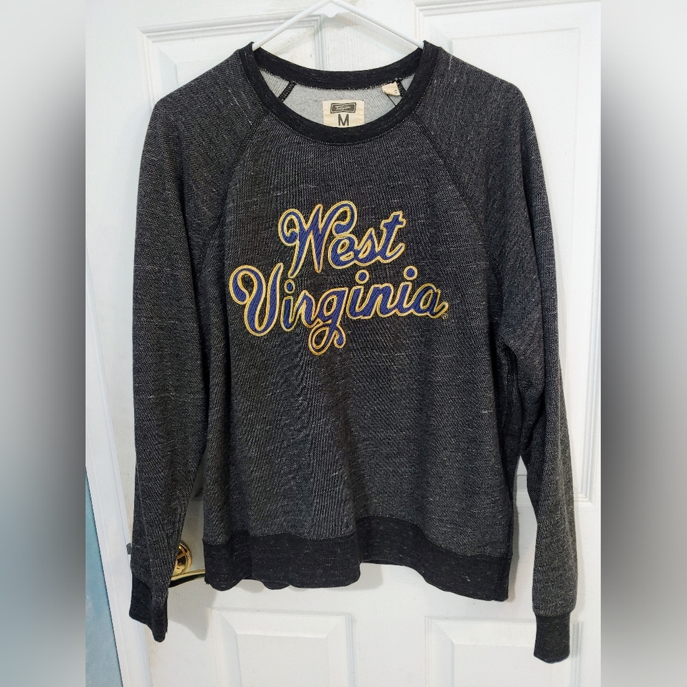 WVU College Vault Sweatshirt NWT Dark Ash Grey Embrodiered Logo Size Medium
